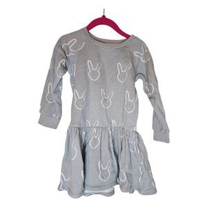 LIVLY Bunny Head Sweatshirt Dress - Size 3-4